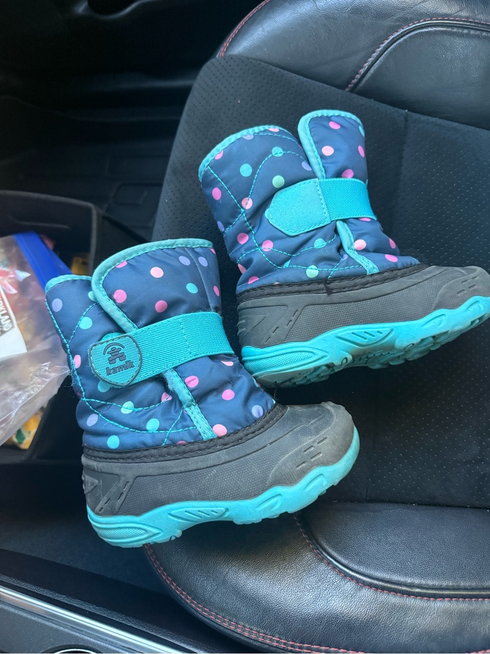 Kids Kamik Winter Boots - Teal & Navy